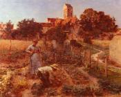 莱昂 奥古斯汀 莱尔米特 : In the Garden, Charteves, Close to Mont-Saint-Pere